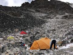 08B Lal Sing Tamang Sets Up Our Tent At Island Peak High Camp 5600m